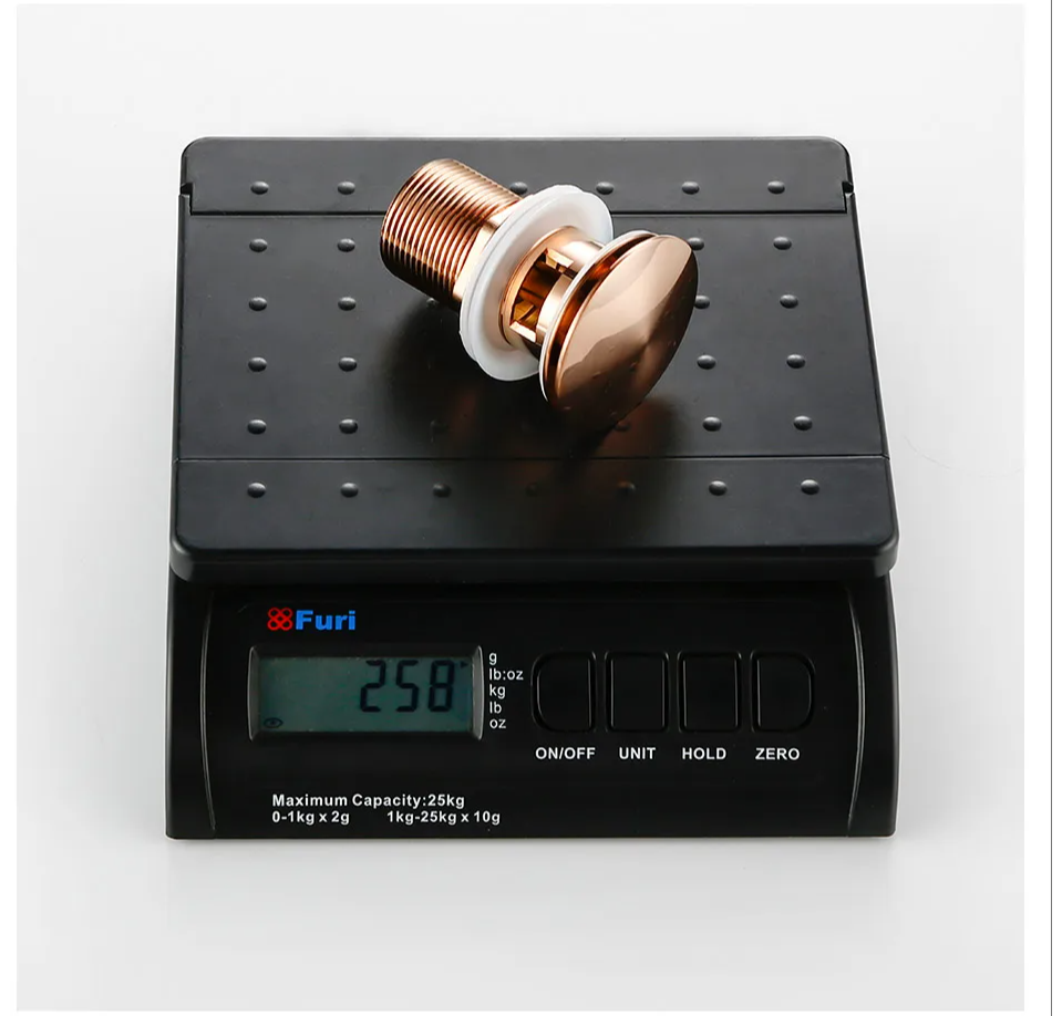 Bagnolux Rose Gold Sink Drain Valve Skanto