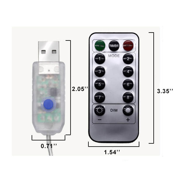 Skanto | Fjær LED Atmosfære USB Fjernkontroll Kobbertråd Lyskjetting