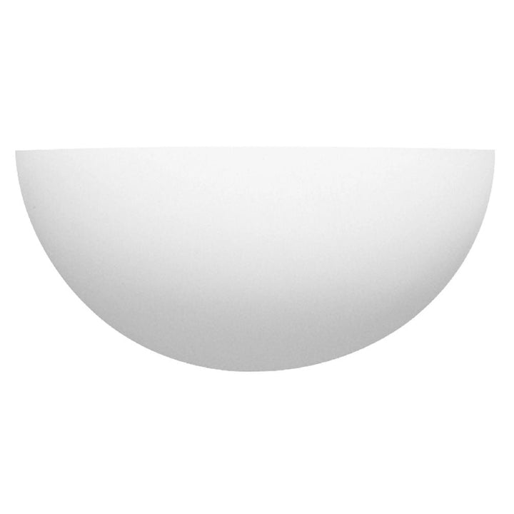 Skanto | Hvit gips vintage halv-rund halv-måne malbar veggspotlight 30cm