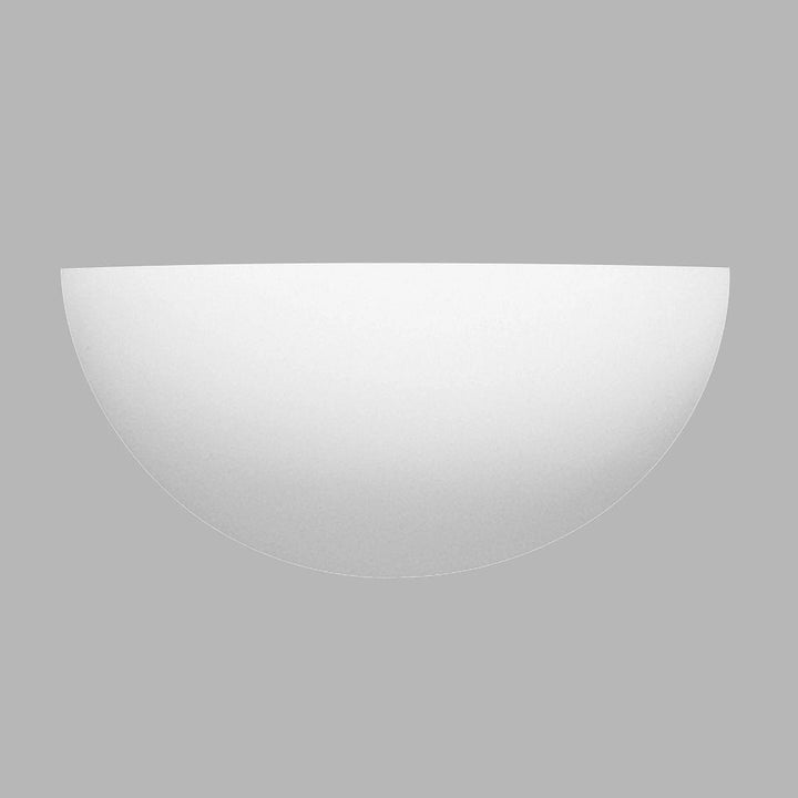 Skanto | Hvit gips vintage halv-rund halv-måne malbar veggspotlight 30cm