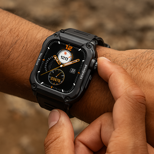 Skanto | Smartwatch Robust Utendørs Trening Tracker Svart
