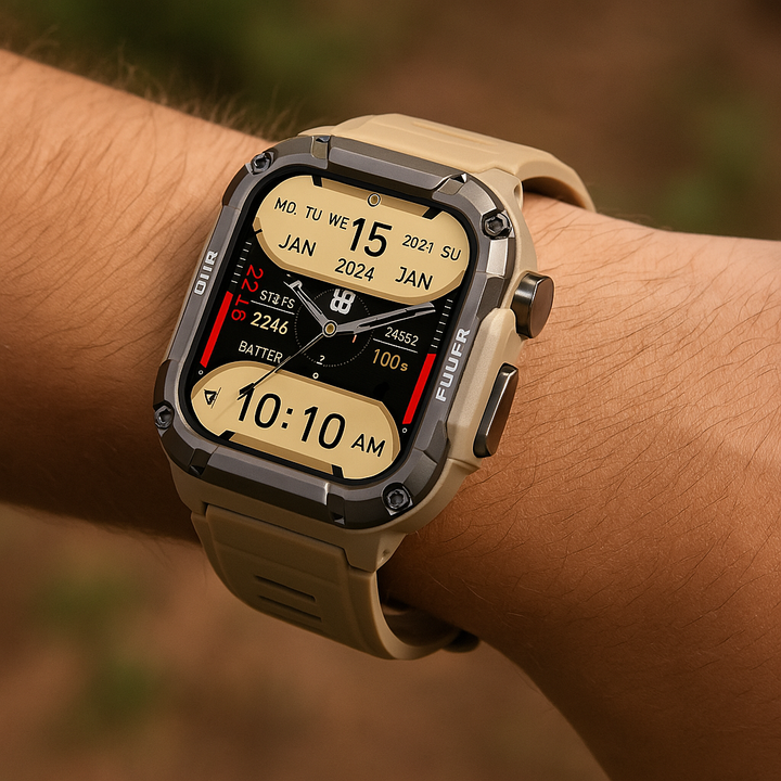 Skanto | Smartwatch Robust Utendørs Trening Tracker Svart