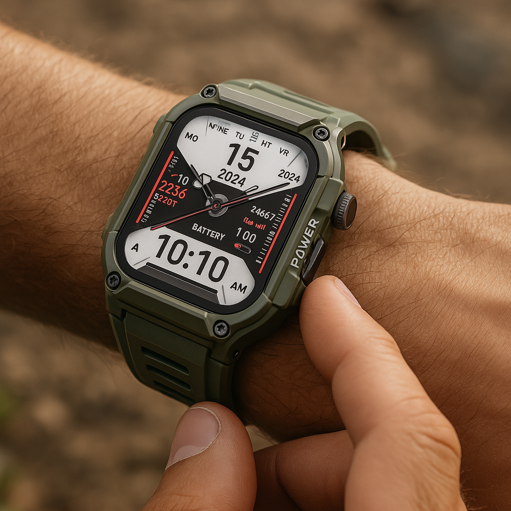 Skanto | Smartwatch Robust Utendørs Trening Tracker Svart
