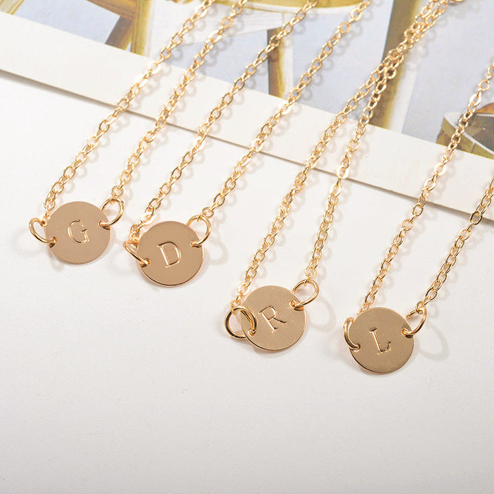 Skanto | Delikat Kjede Bokstav Initial Charm Armbånd
