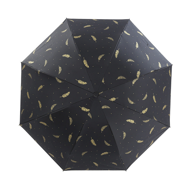 Damen Automatischer Regenschirm mit eleganter Feder-Design Skanto
