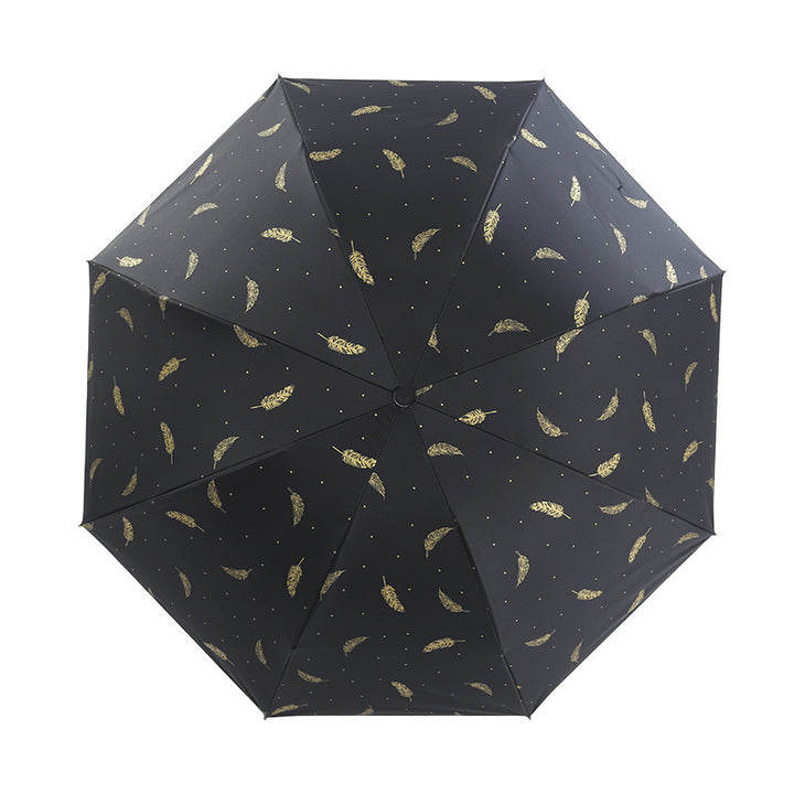 Damen Automatischer Regenschirm mit eleganter Feder-Design Skanto