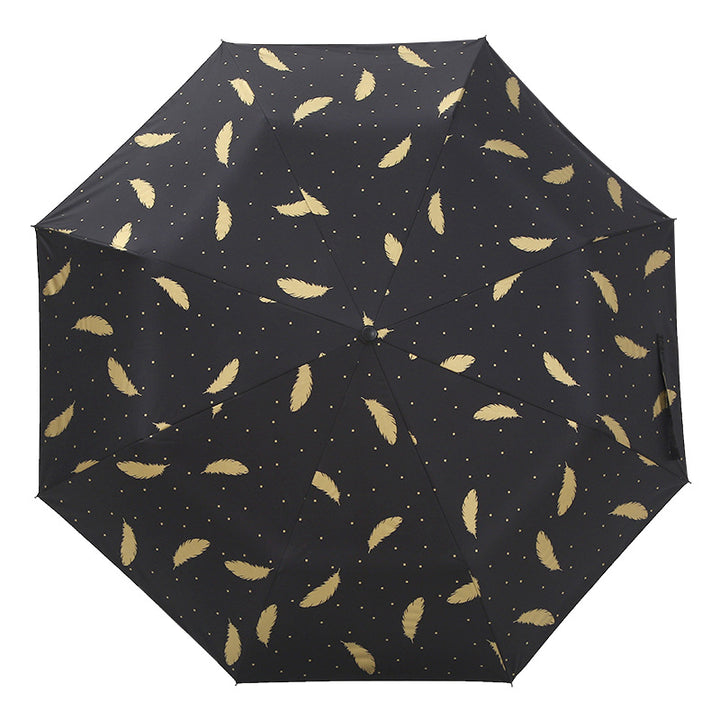 Damen Automatischer Regenschirm mit eleganter Feder-Design Skanto