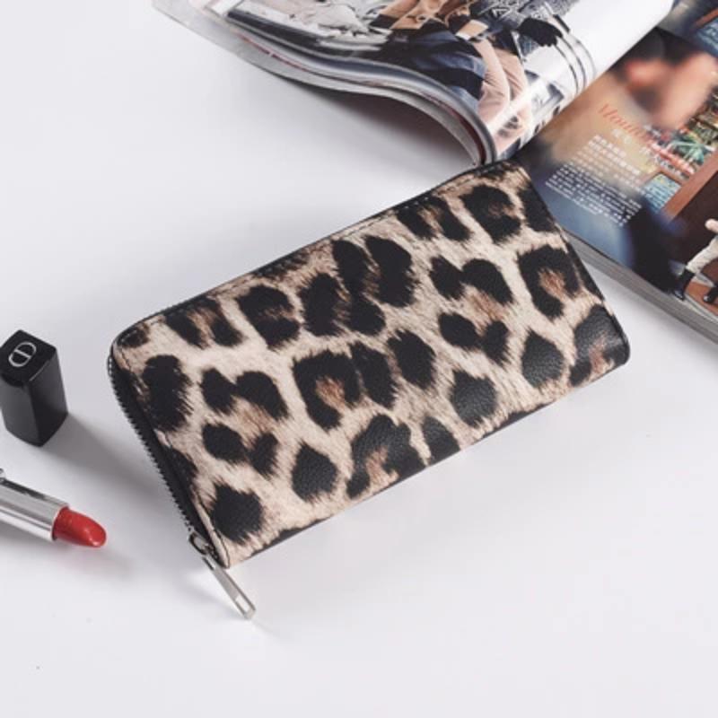 Klassisk Leopardprint Lommebok for Kvinner | Skanto