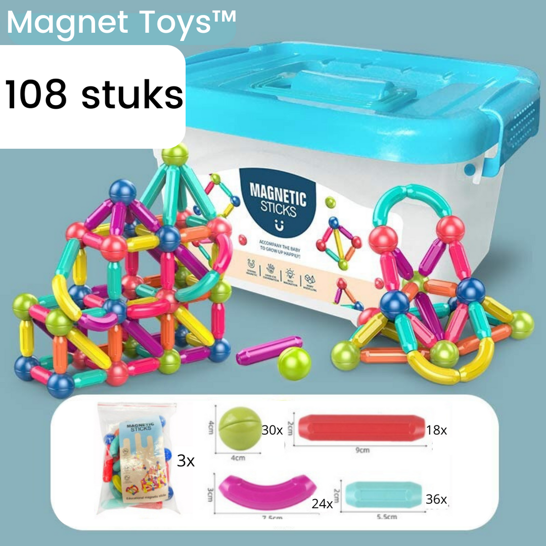 Kreativ magnetisk byggeklosssett Skanto