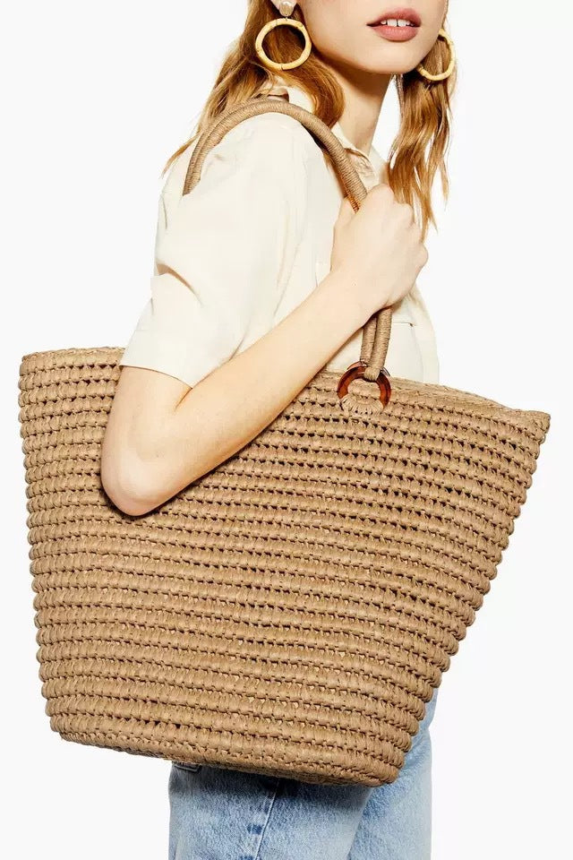 Handmade Rattan Basket Bag with Modern Design Skanto