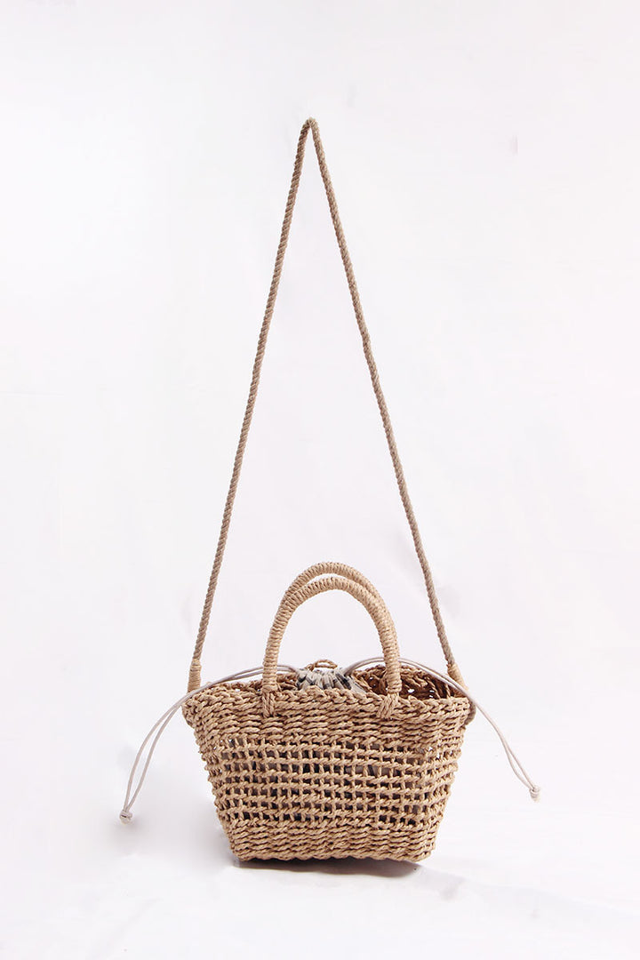 Handmade basket bag with detachable shoulder strap Skanto