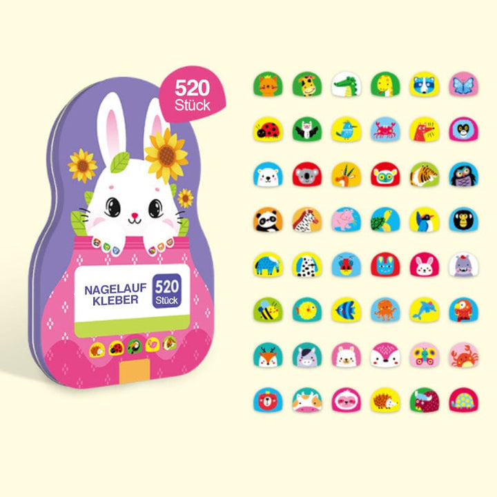 Skanto | Neglesticker Sett for Barn (520 Biter)