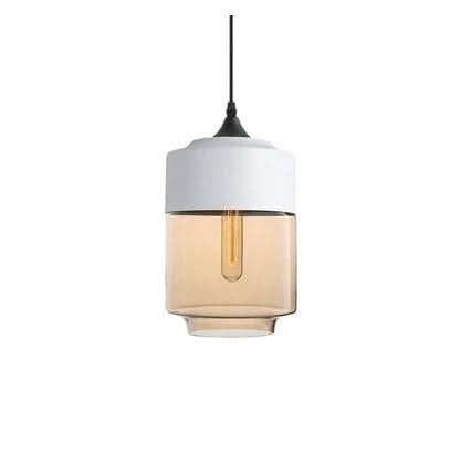Håndgeblasene Pendelleuchte fra Glas og Holz, Verstellbar