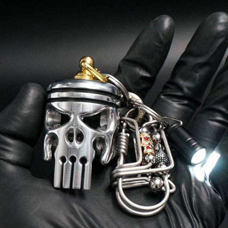 Skanto | Piston Art Skull Nøkkelring