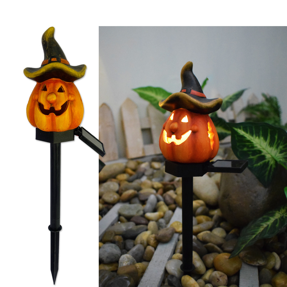 Skanto | Halloween Sollys – Dekorative LED Hage-lys med Gresskar og Heks-designs