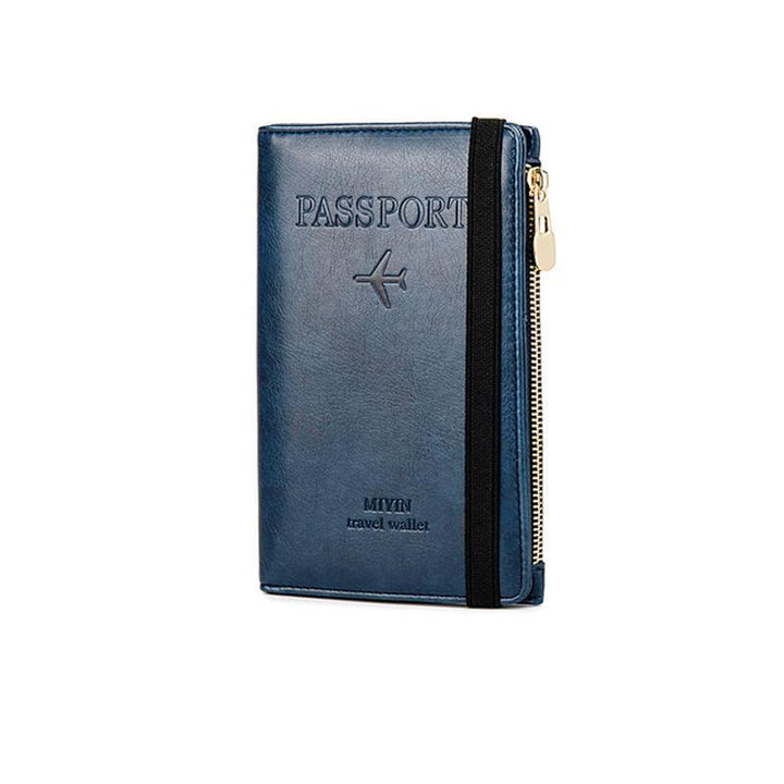 Men's Leather Passport Wallet with RFID Blocking | Skanto