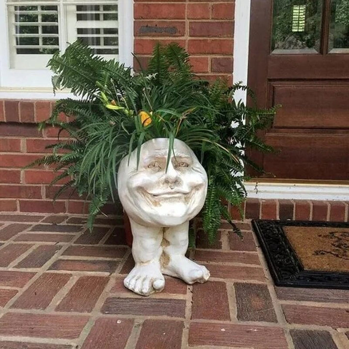 Skanto | Ansikts Statue Plantepotte