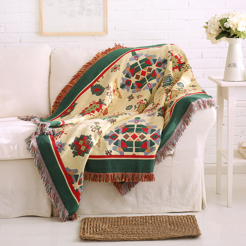 Bohemske strikkede kaster for sofasmykke | Skanto