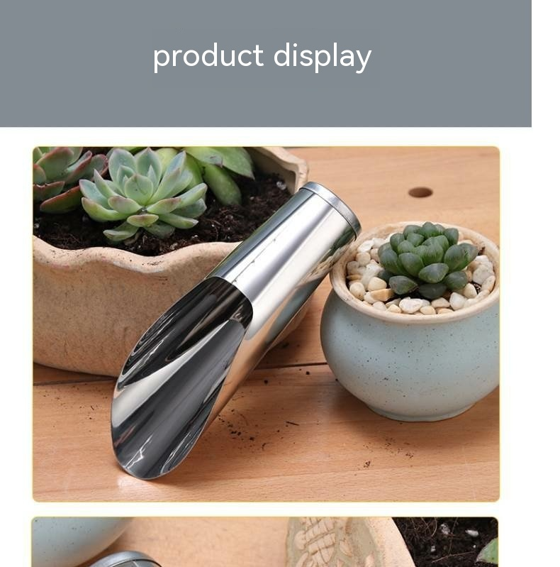 Skanto | Rustfritt Stål Scoop for Pottemuld – Robust Plantescoop for Hage og Balkong