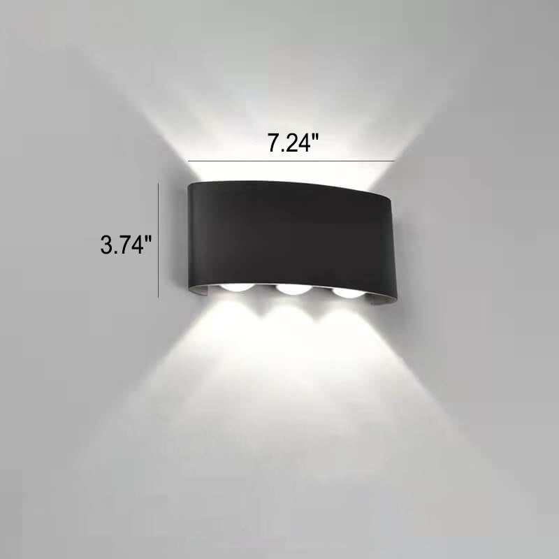 Moderne utendørs bue opp og ned spotlight LED utendørs vanntett vegglampe | Skanto