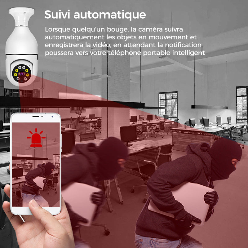 Trådløst wifi sikkerhetskamera med pære | Skanto