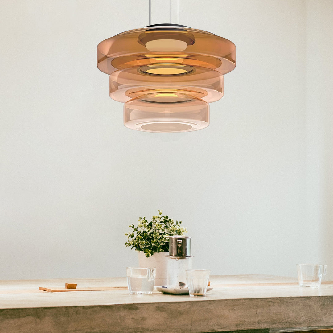 Skanto | Modern Glass Pendant Lamp in Bauhaus Style - AuroraSphere