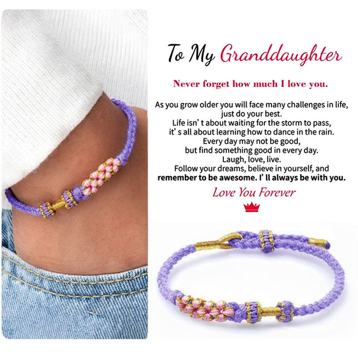 Skanto | Bestemor og Barnebarn Blomst Knyte Armbånd