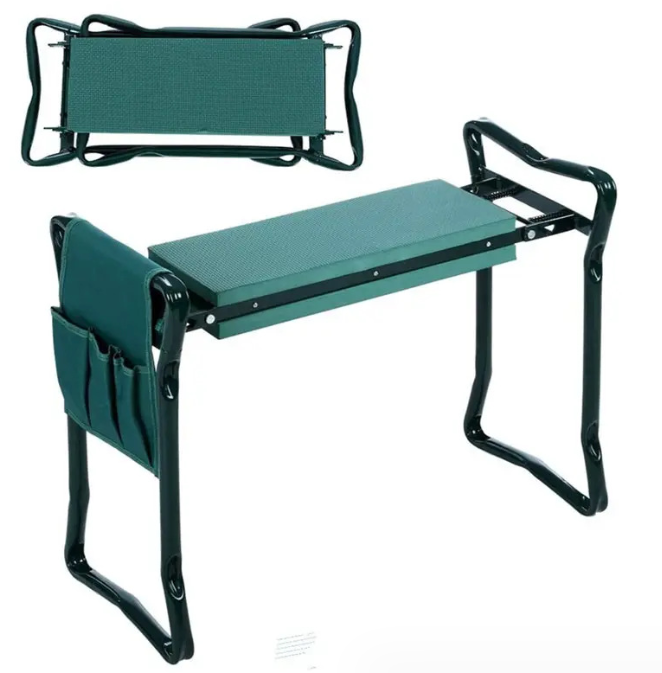 Skanto | Hage Stool med Bag – Sammenleggbar Sete og Arbeidsplass for Hagearbeid