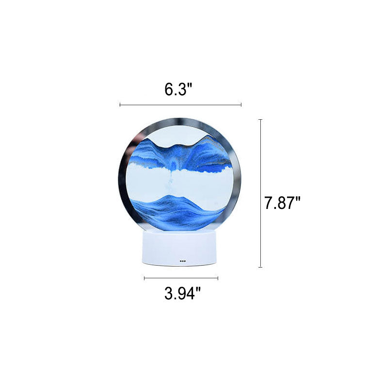 Skanto | Kreativ Rund Timeglass Quicksand 3D LED Nattlampe Bordlampe