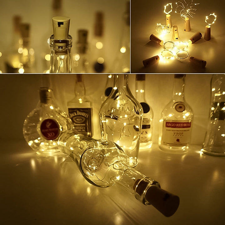 Skanto | LED Flaske Lys Kork Natt Lys DIY Dekor Gave