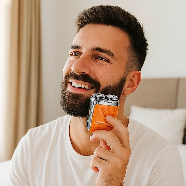 SmoothEdge | Rotasjons elektrisk barbermaskin – Dobbelt-ring blader – Vanntett – Menns pleiebollift
