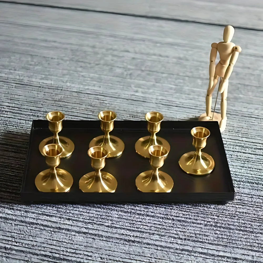 Skanto | Glitrende Vintage Lysestake | 2pk Sett