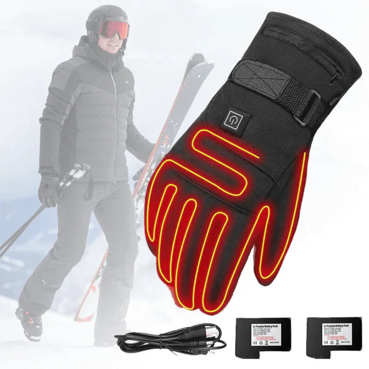 Elektrisk beheizbare Winterhandschuhe – Einstellbare Wärme og Touchscreen-kompatibel