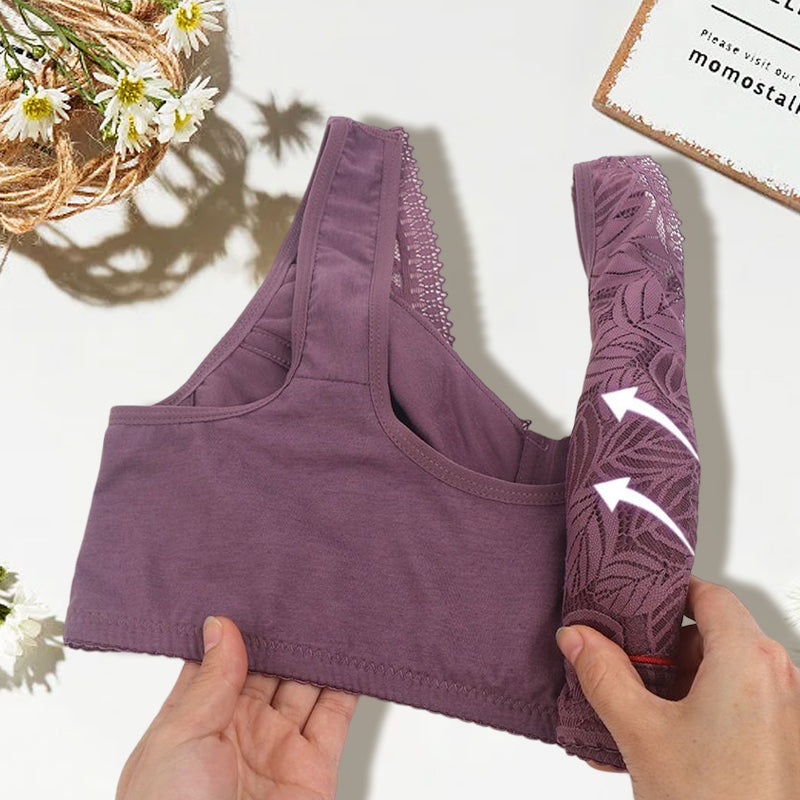 Skanto | Ensfarge Lacy Lingerie med Frontglidelås