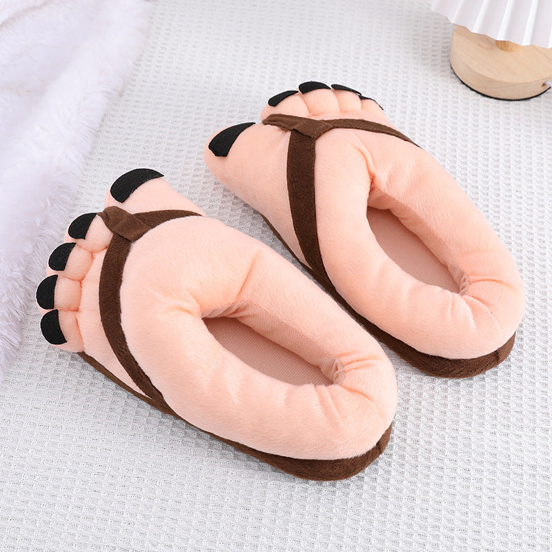Skanto | Morsomme fotplush novitetssandaler