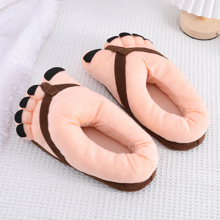 Skanto | Morsomme fotplush novitetssandaler