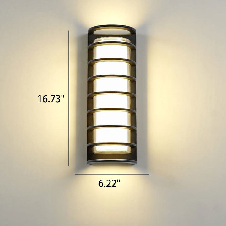 Moderne, vanntett LED-hagevegglampe for montering på mast