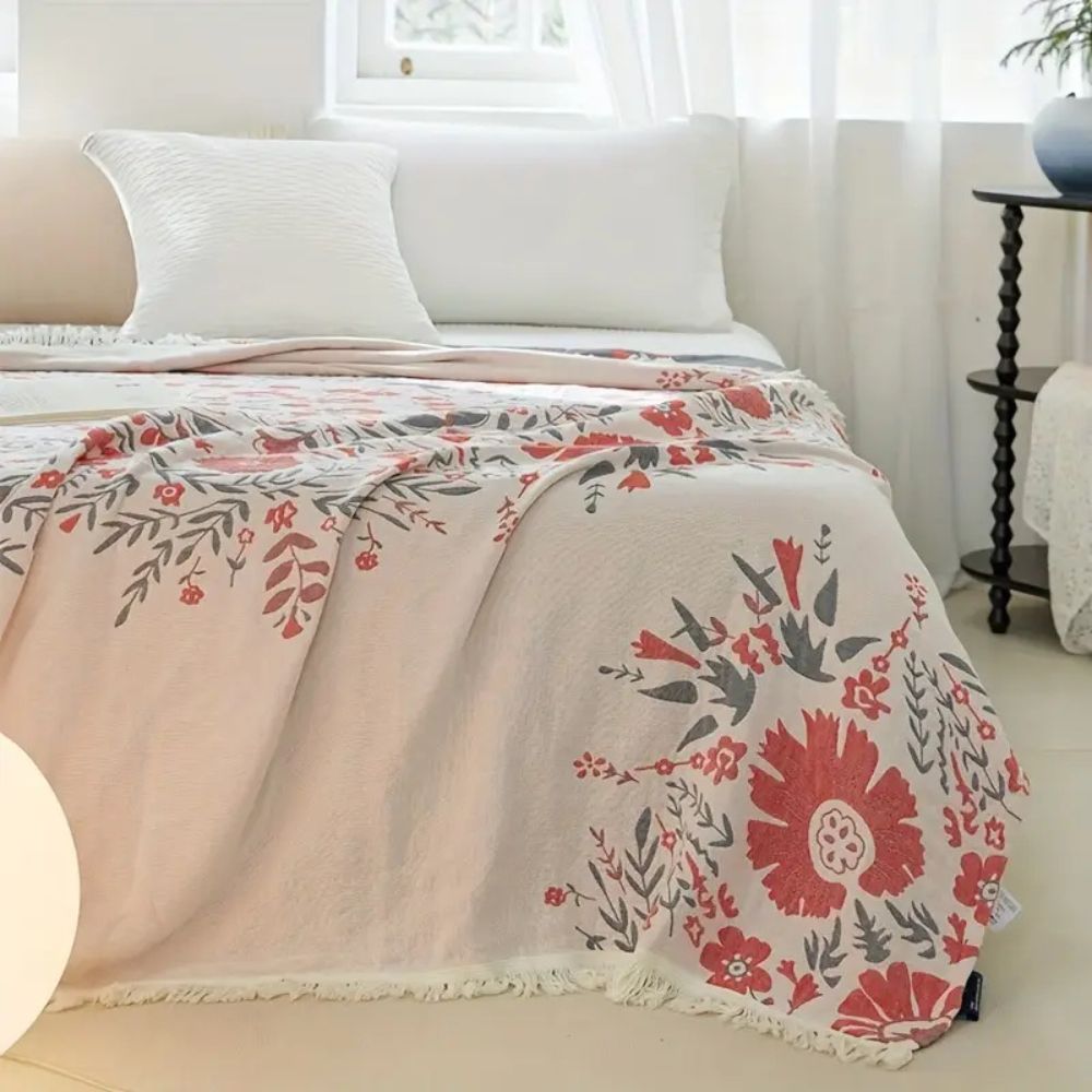 Skanto | Versailles-Inspirert Reversibel Blomsterpledd