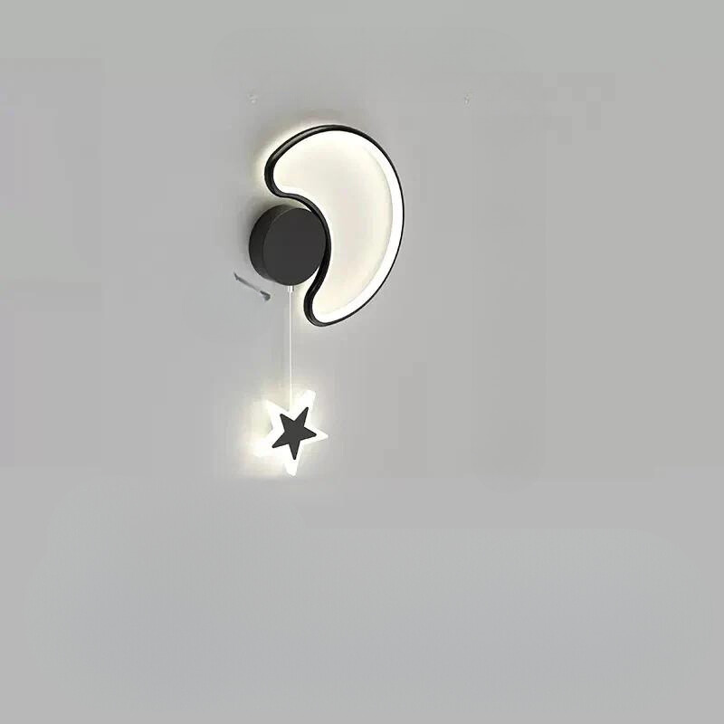 LumiDroom - Magisk Vegglampe med Stjerner og Måne Skanto
