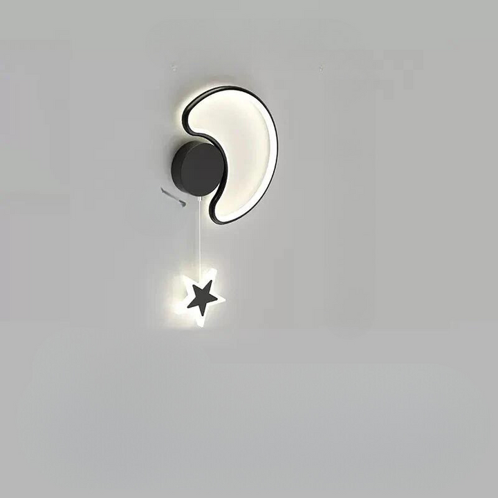 LumiDroom - Magisk Vegglampe med Stjerner og Måne Skanto