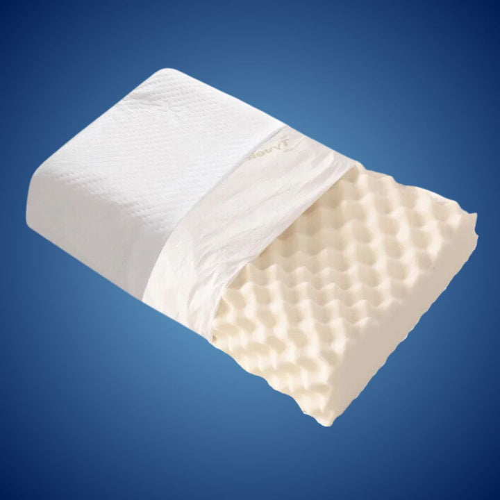 EcoNeck Comfort | 100% naturlig gummi ortopedisk pute - mot nakkesmerter - behagelig og støttende pute - bedre søvn - velvære Skanto