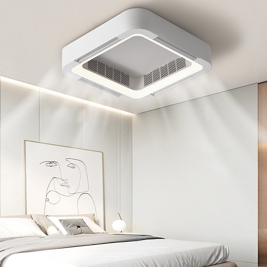 Skanto | Moderne bladløs takvifte med LED-belysning og krone