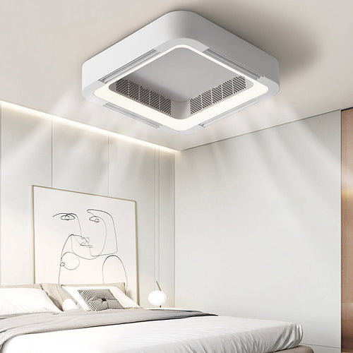 Skanto | Moderne bladløs takvifte med LED-belysning og krone