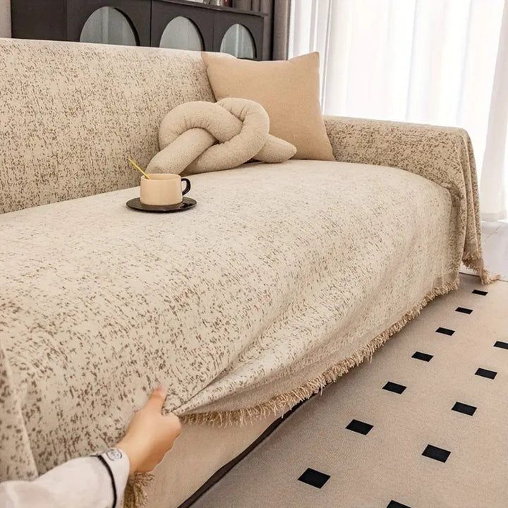 Skanto | Prikket mønster chenille sofaomslag