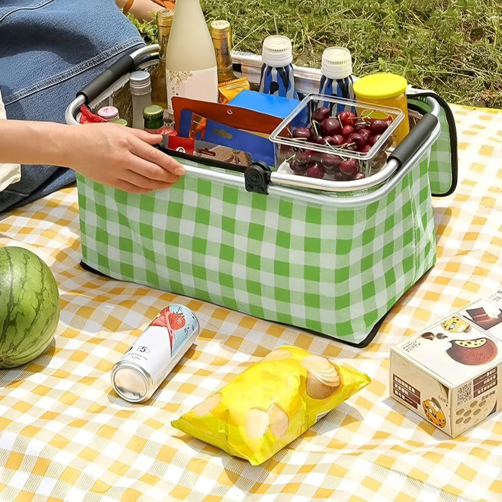 Skanto | Sammenleggbar Rutete Picknickkurv
