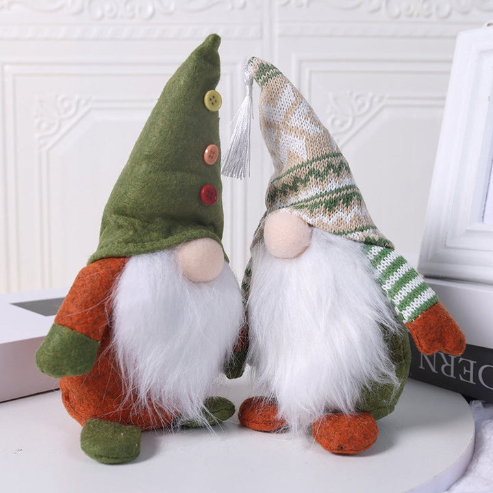 Skanto | Julegrønn Ansiktsløs Gammel Mann Alf Figurine