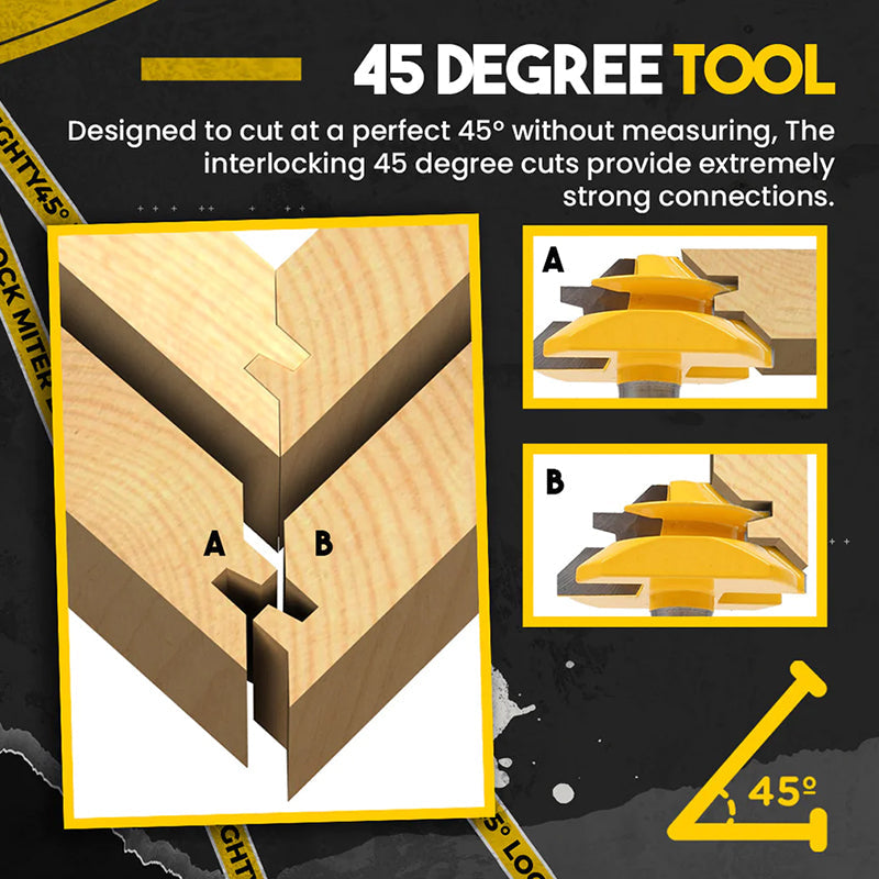 Skanto | Router Bit 45-graders limfuge låsemiter