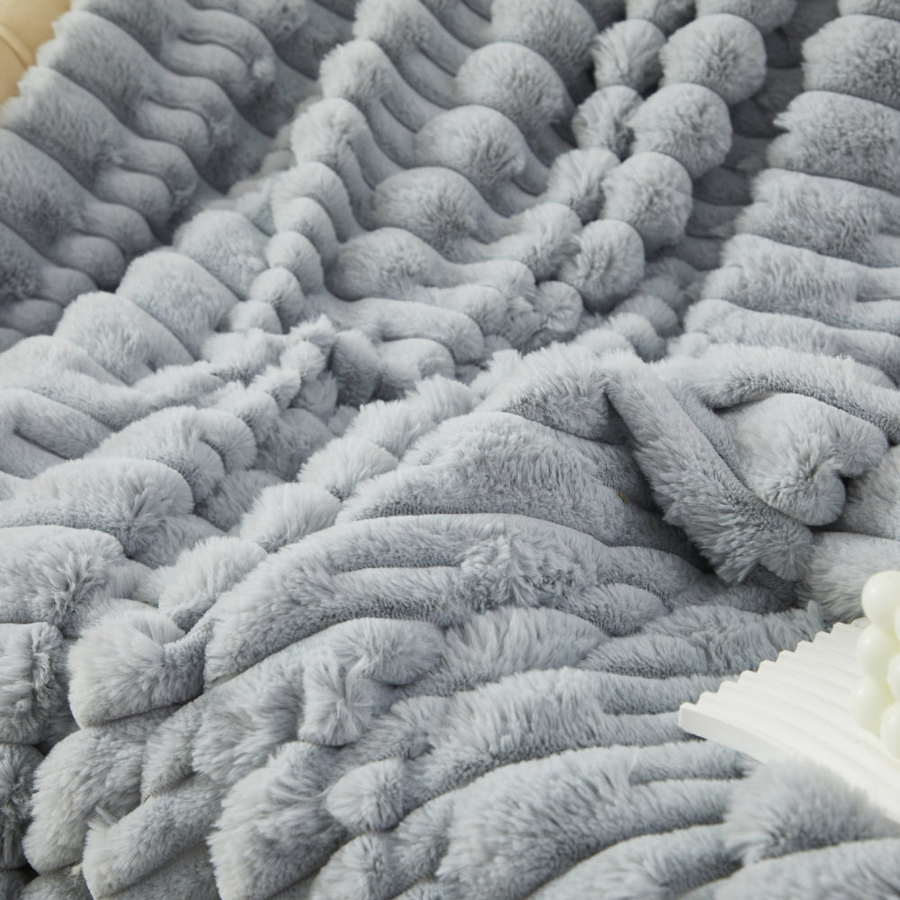 Skanto | Plush myk falsk kanin teppe