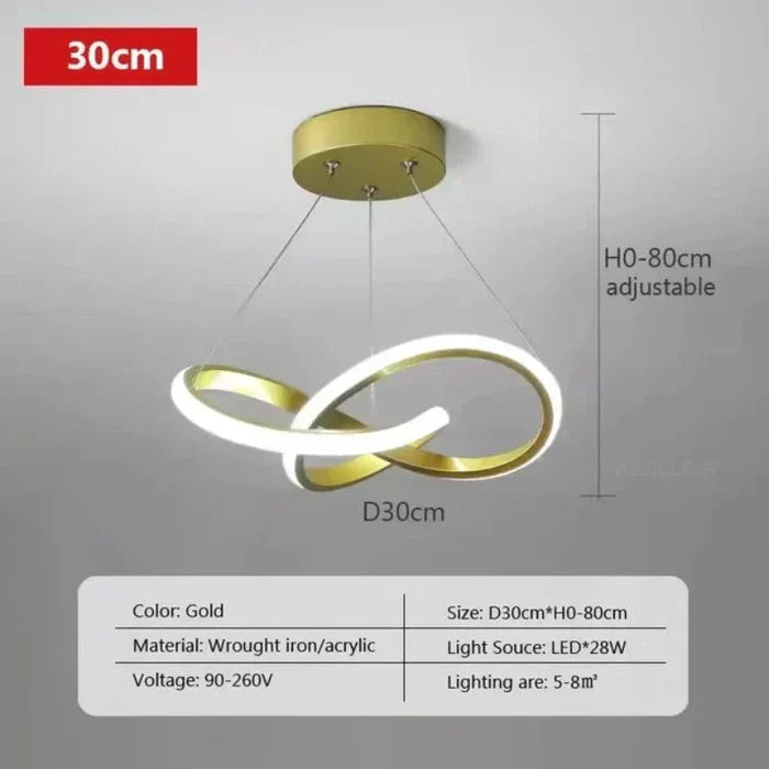 Moderne LED Taklampe - WaveGlow | Skanto