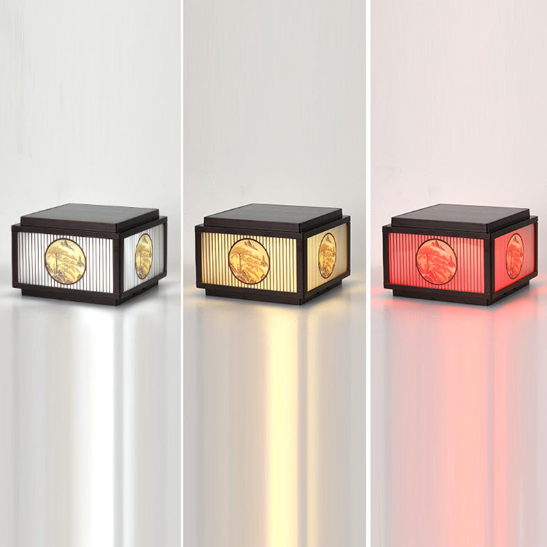 Moderne minimalistiske solvanntette firkantede aluminiums glass LED post hodelys for hage | Skanto
